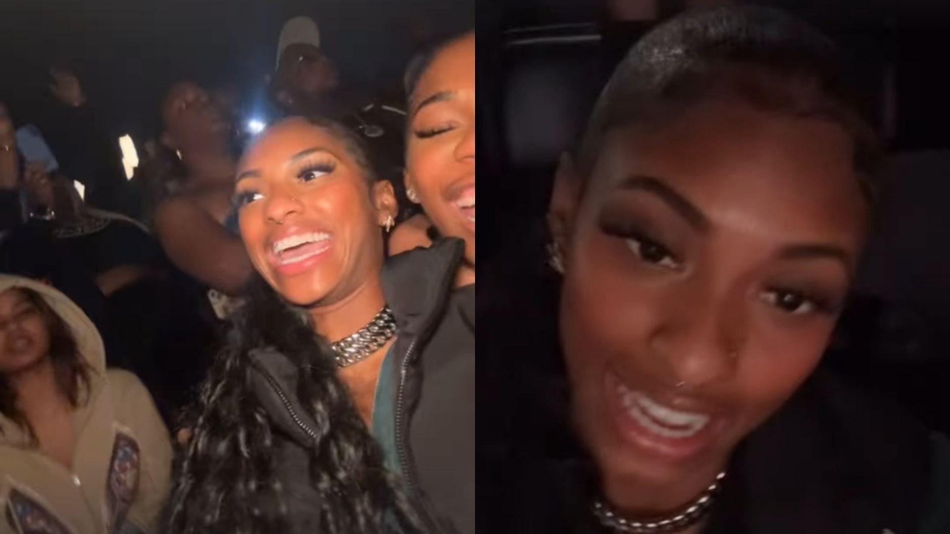 Stills from Masai Russell's Instagram Stories